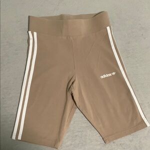 Adidas Beige Shorts with White Accents